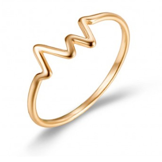 Anillo latido corazón Baño de Oro