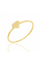 Anillo Corazón Baño de Oro