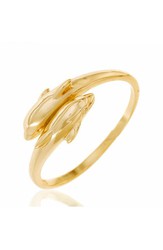 Anillo Delfín Baño de Oro