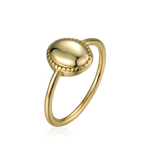 Anillo Elipse Baño de Oro