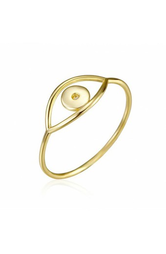 Anillo Ojo Baño de Oro