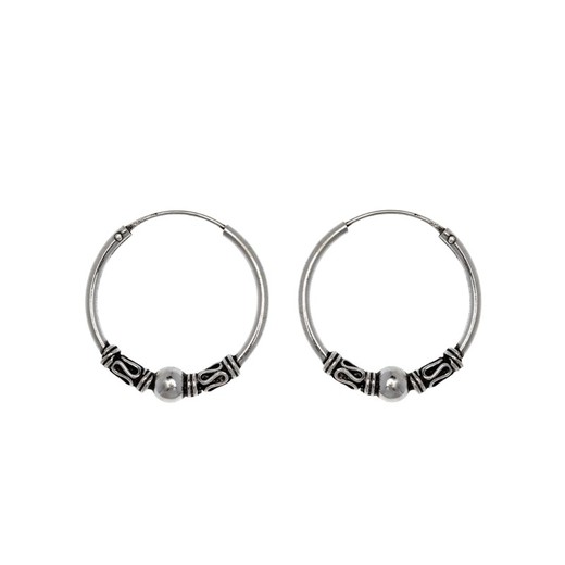 Pendientes Aros Bali 20 Mm Plata de ley 925