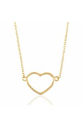 Collar Corazón baño de oro 18mm