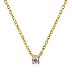 Collar cuatro grapas circonita blanca oro