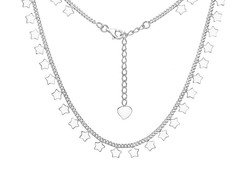Collar estrella plata cadena reforzada