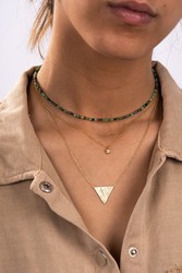 Collar Estrella Polar Oro con circonita blanca