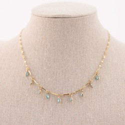 Collar Ojos Turcos Acero Dorado