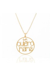 Collar Te Quiero Mama Baño de Oro