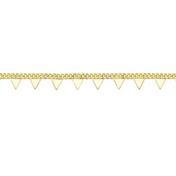 Collar triángulos oro cadena reforzada