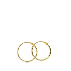 Pendientes Aro Oro 18kts 14mm x 1mm