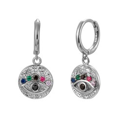 Pendientes Aro Horus Multicolor Plata de Ley