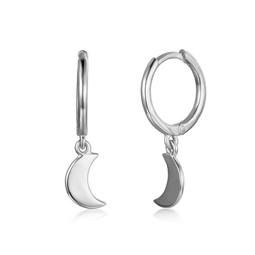 Pendientes Luna Plata