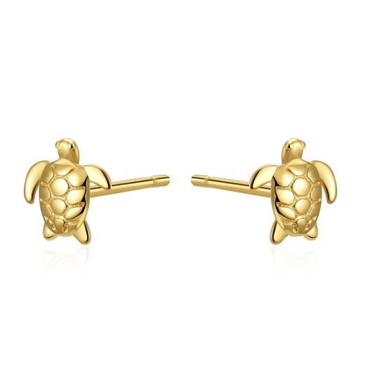 Pendientes mini tortuga baño de oro