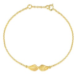 Pulsera Alas Baño de Oro