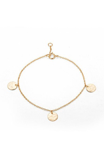 Pulsera Tres Chapas Oro