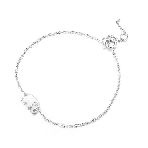 Pulsera Elefante Plata de Ley