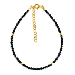 Pulsera mineral ónix negro