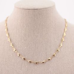 Collar Corazones Acero Dorado