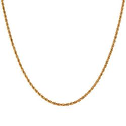 Collar Cordón 3mm Acero Dorado