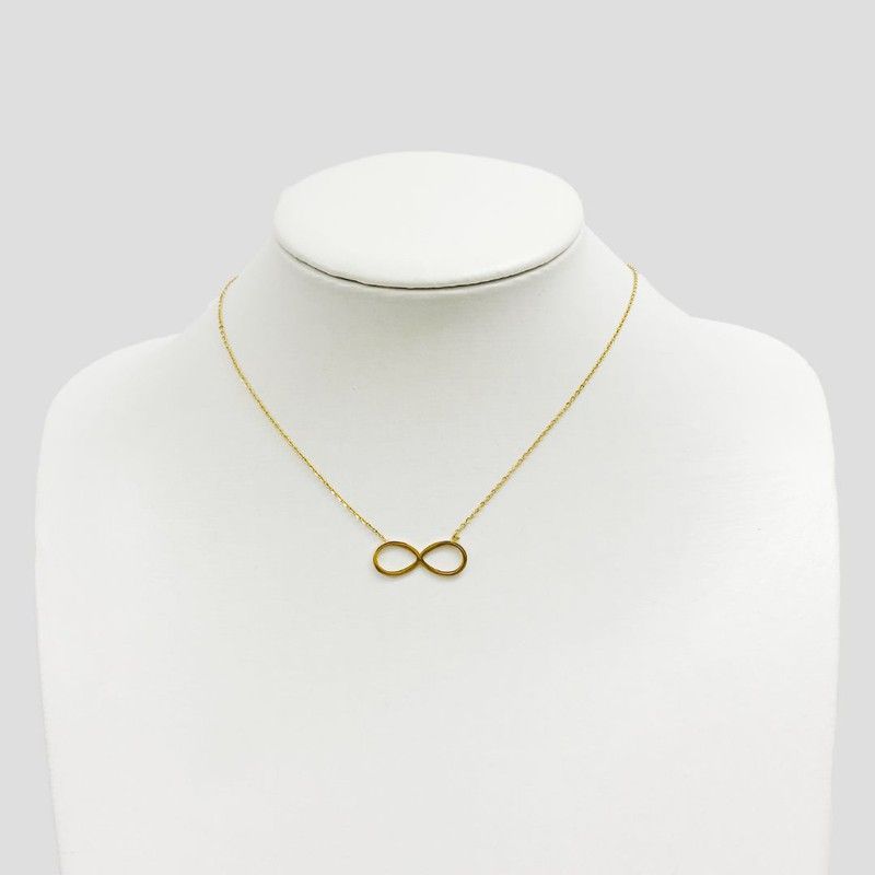 Collar Infinito Dorado Para Mujer - Joyería Fina, Diseño Elegante, Regalo Especial