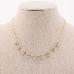 Collar Ojos Turcos Acero Dorado