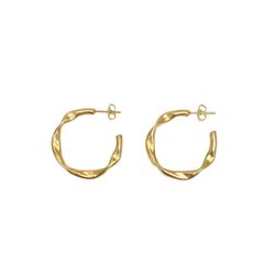Pendientes Trenzados Acero Dorado