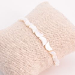 Pulsera Lunas Blancas Acero